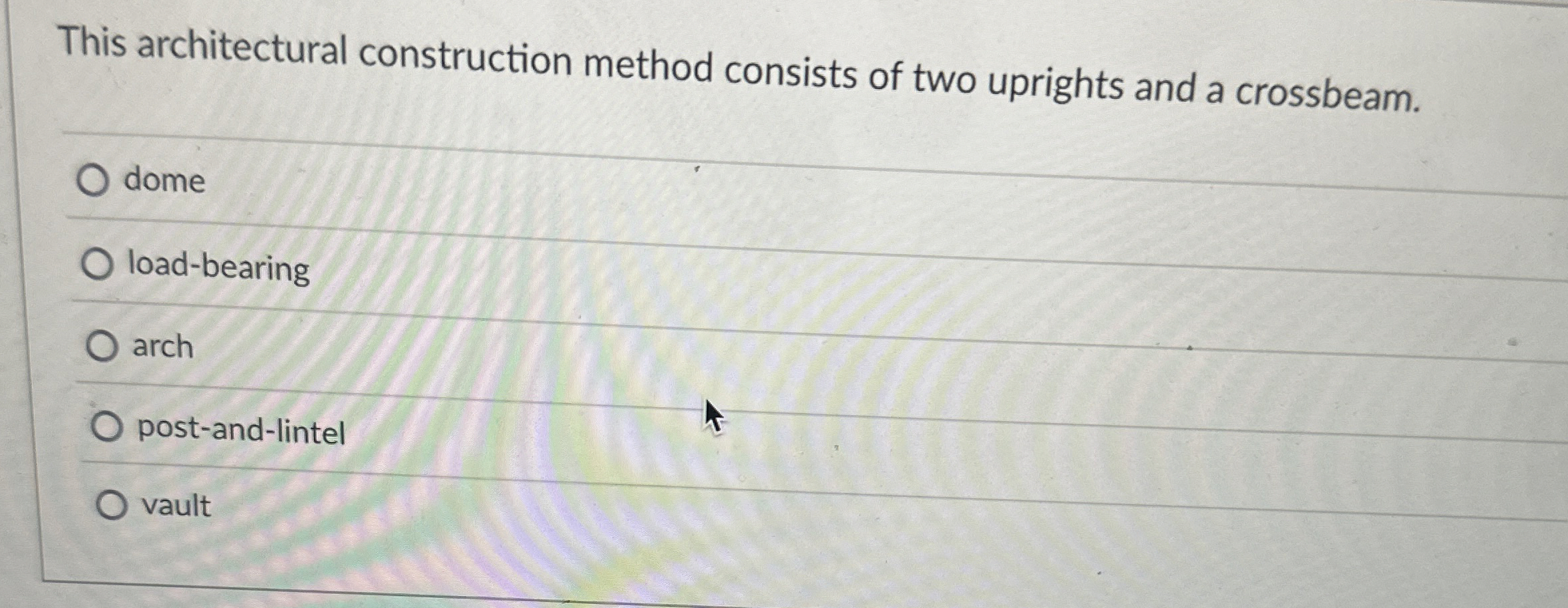 This architectural construction method consists