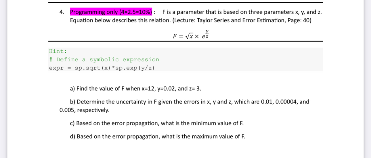 Programming only ) = ( 1 0 % is a parameter that