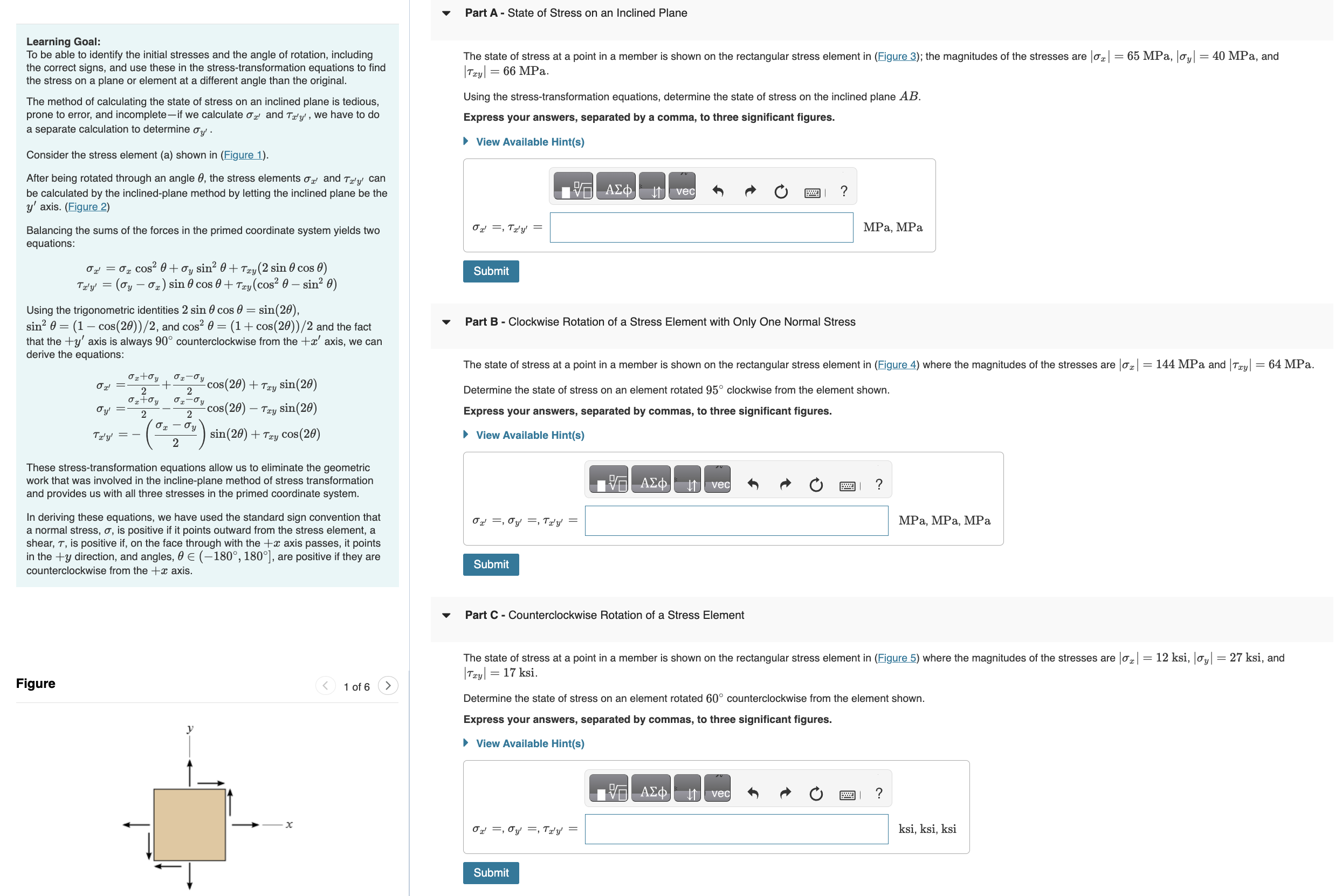 Learning Goal: To be able to identify the initial