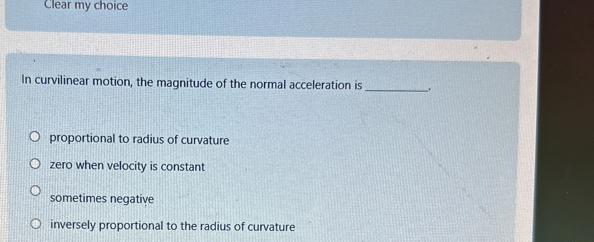 In curvilinear motion, the magnitude of the