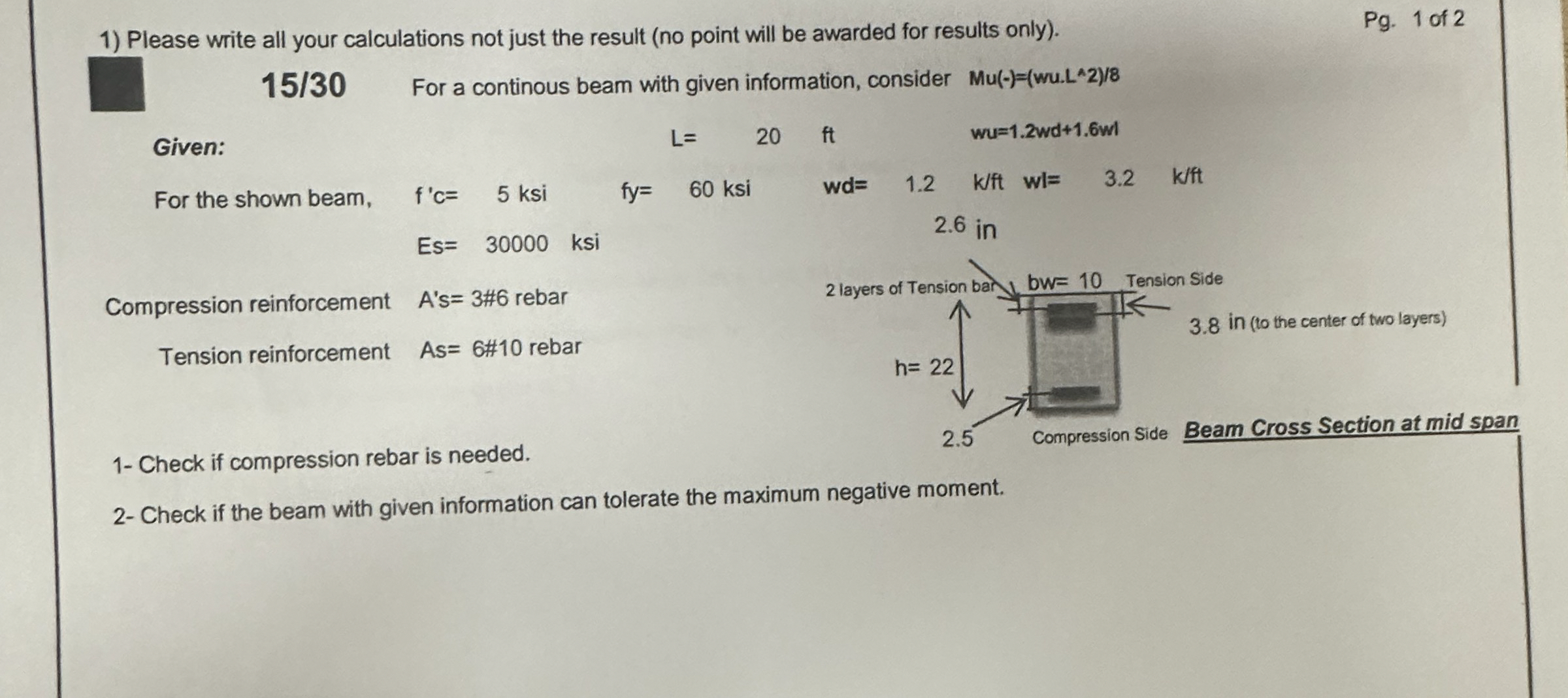 Please write all your calculations not just the
