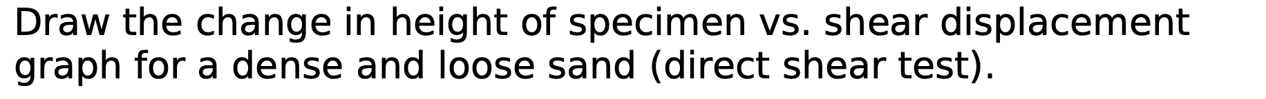 Draw the change in height of specimen vs . shear