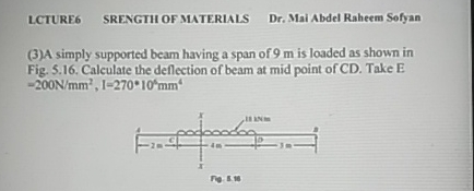 LCTURE 6 SRENGTH OF MATERIALS Dr . Mai Abdel