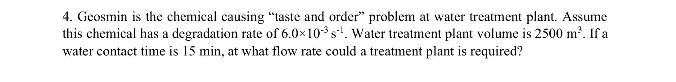 Geosmin is the chemical causing "taste and order"