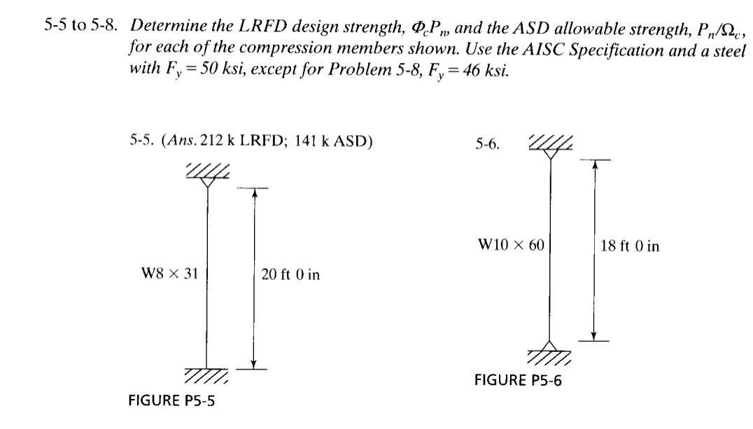 Calculate LRFD strength and ASD Strength using