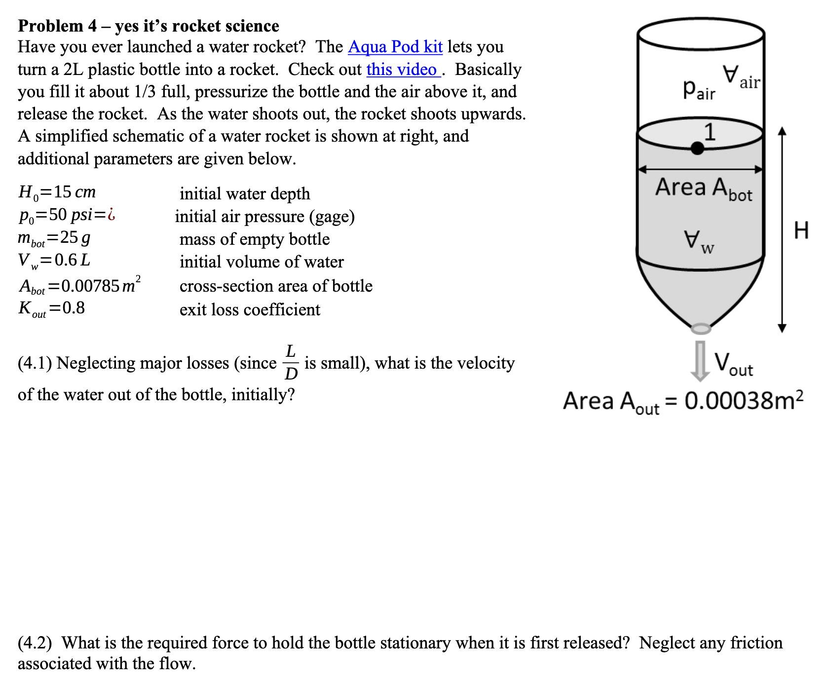 Problem 4 - yes it's rocket science Have you ever