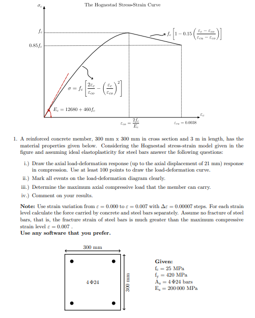 A reinforced concrete member, 3 0 0 mm x 3 0 0 mm