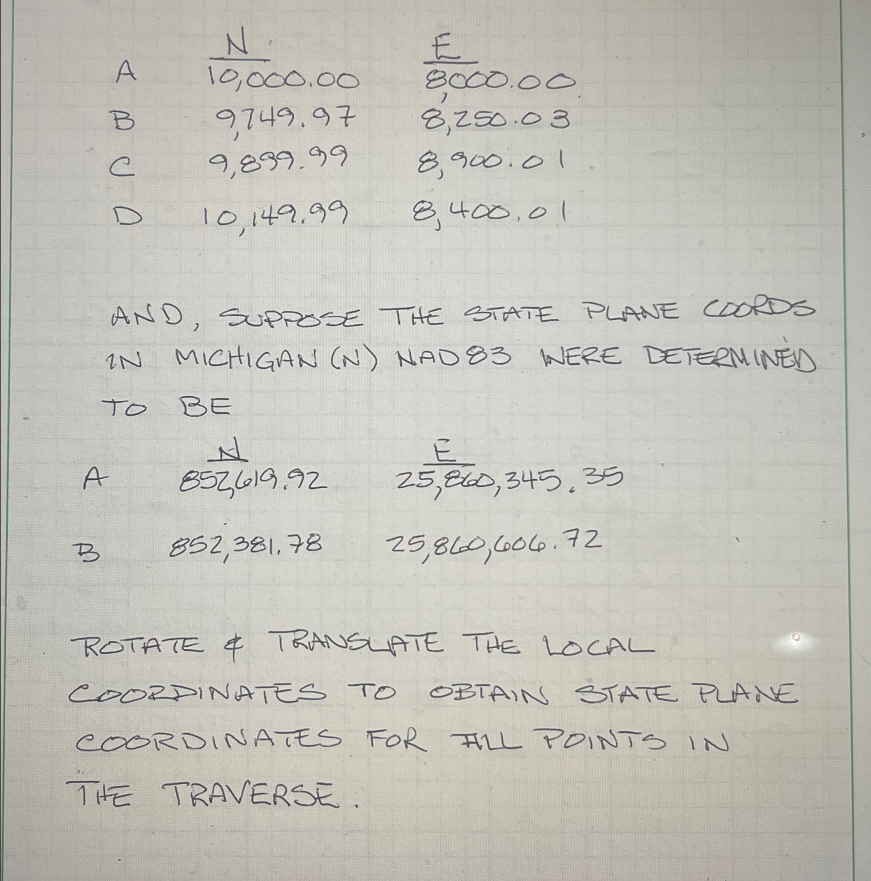Rotate and translate points