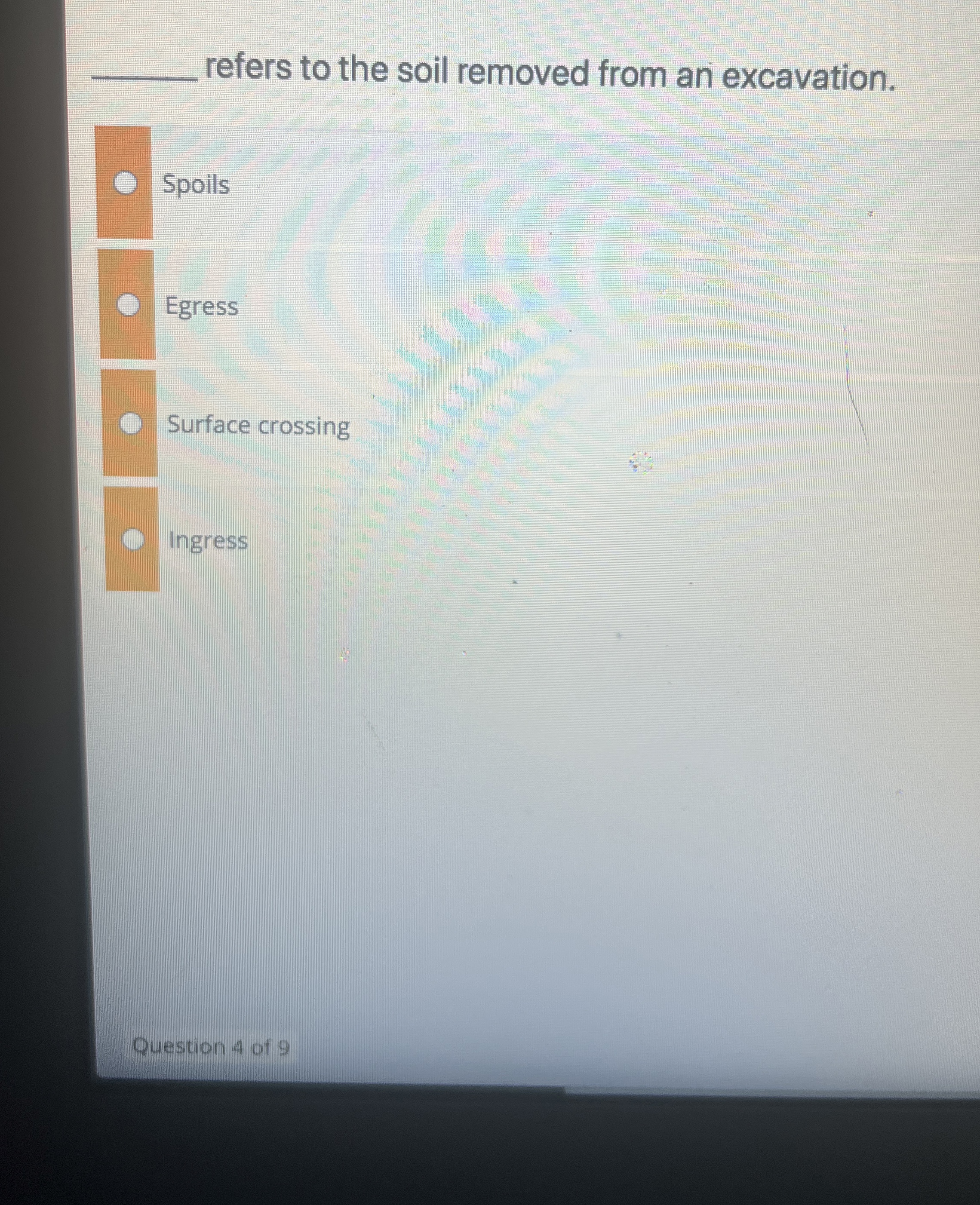 q , refers to the soil removed from an