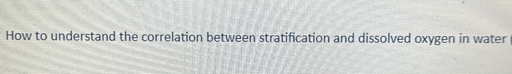 How to understand the correlation between