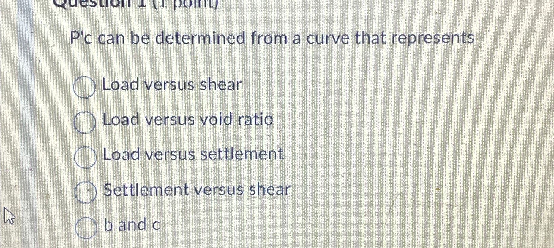 P ' c can be determined from a curve that