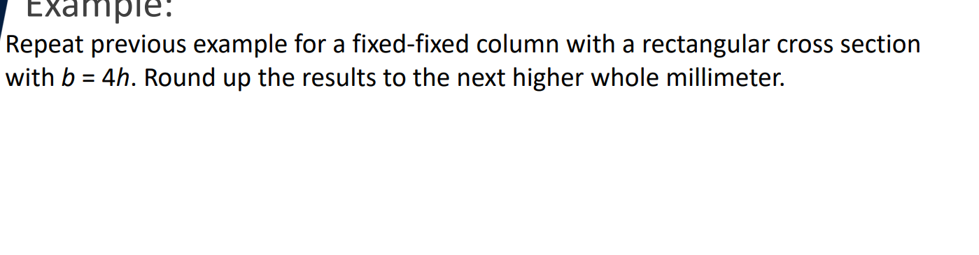 Example: pecify the diameter of a round column 1