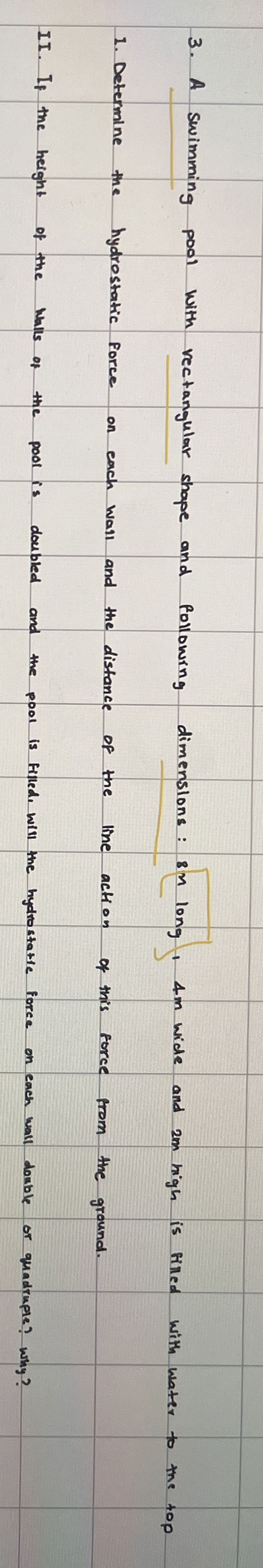 A swimming pool with rectangular shape and