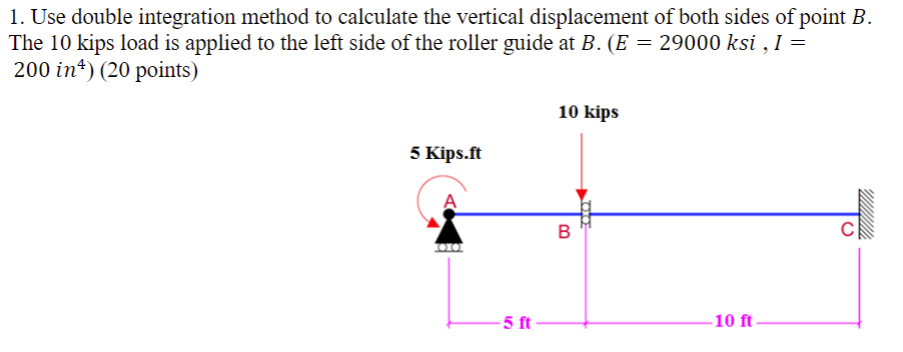 Use double integration method to calculate the