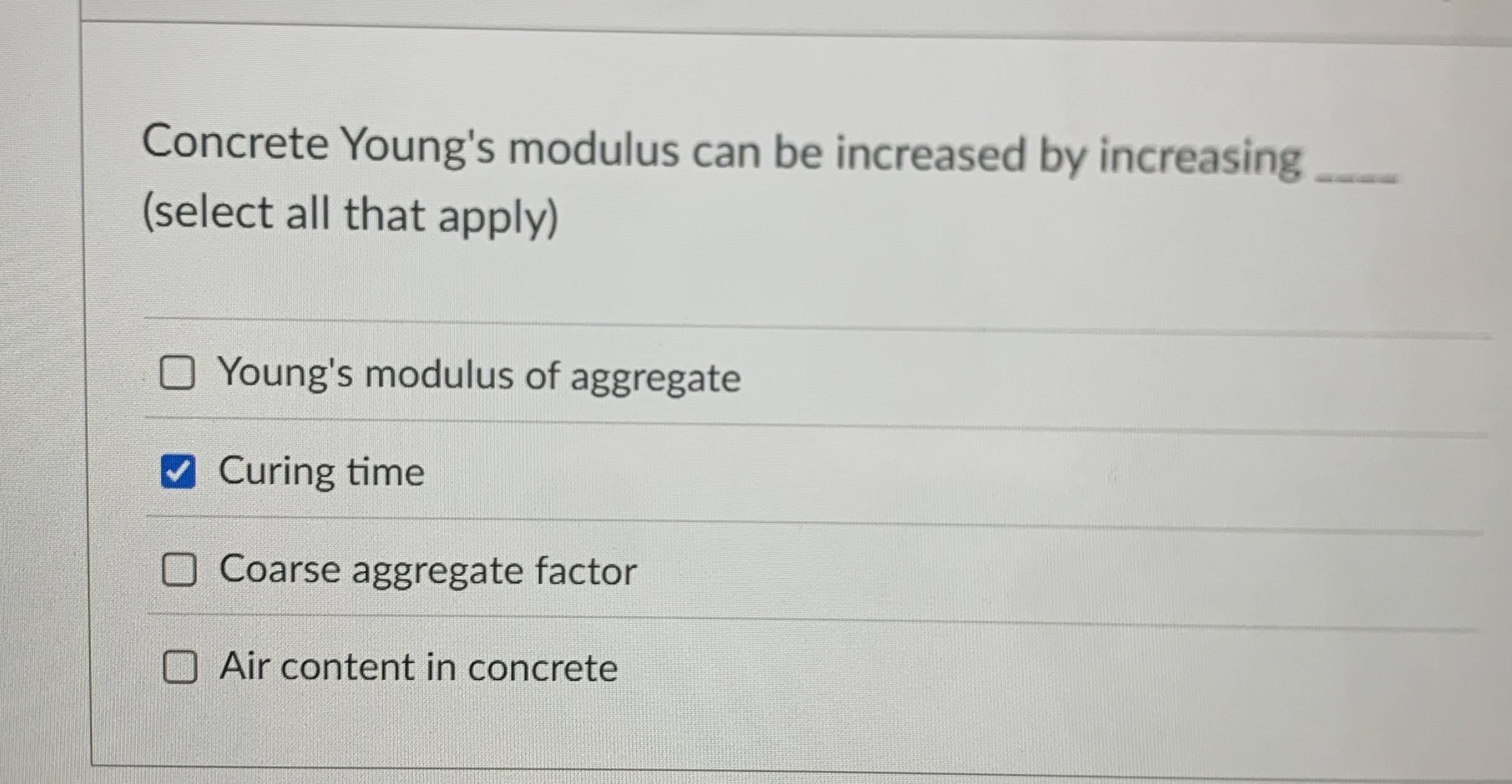 Concrete Young's modulus can be increased by