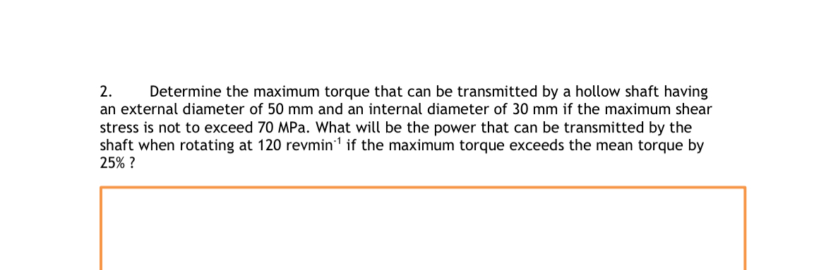 Determine the maximum torque that can be