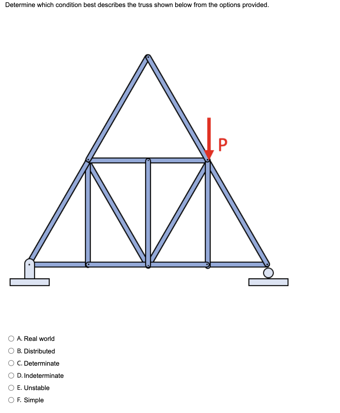 Determine which condition best describes the