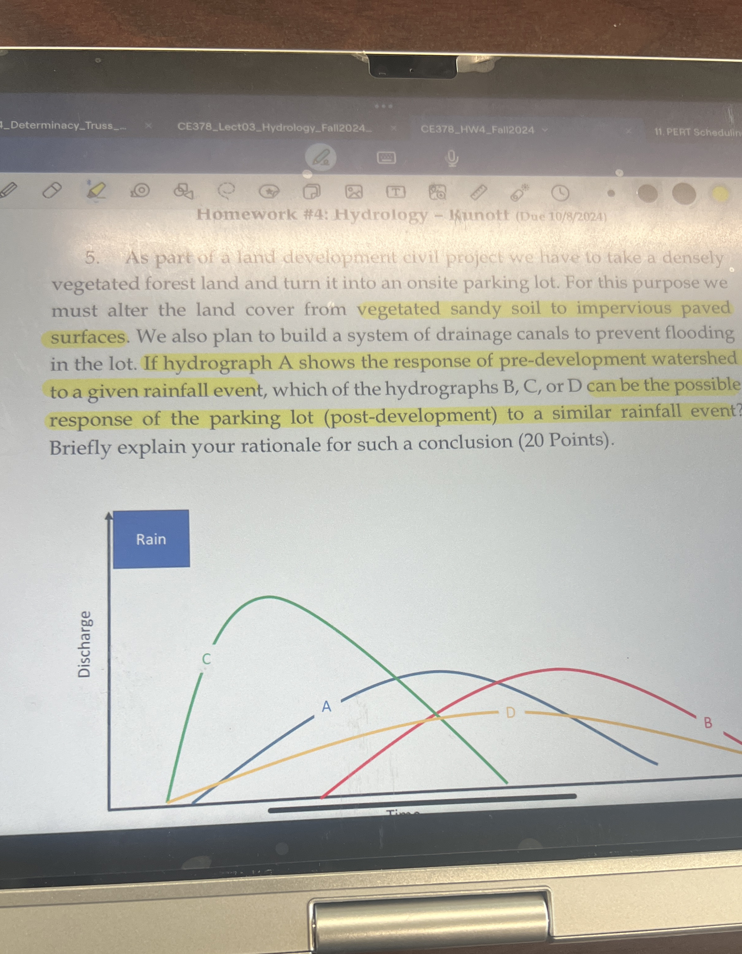 As part of a land development civil project we