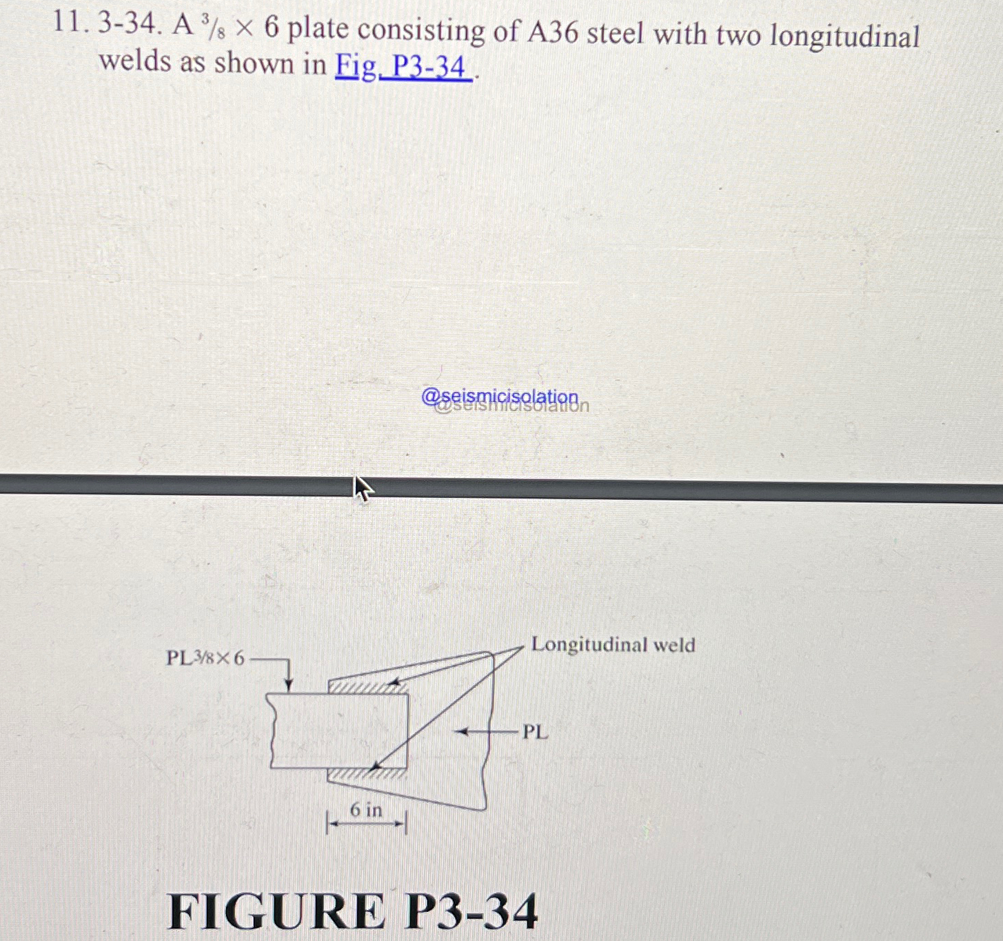 3 - 3 4 . A 3 8 6 plate consisting of A 3 6 steel