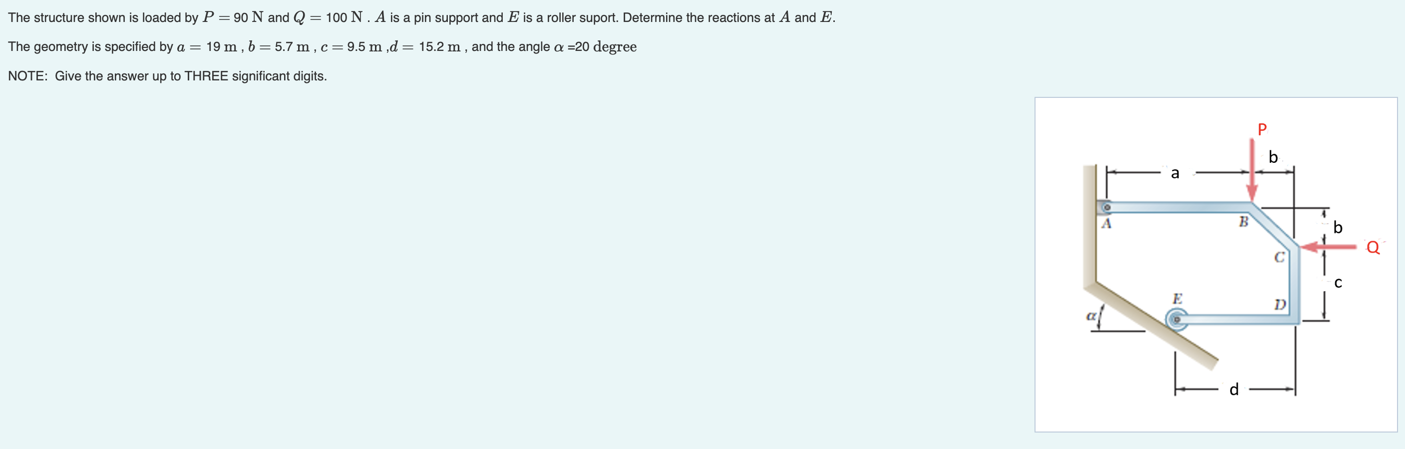 with this information, can you Get the reaction E