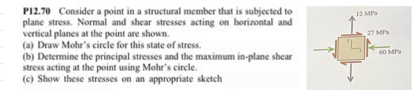 P 1 2 . 7 0 Consider a point in a structural