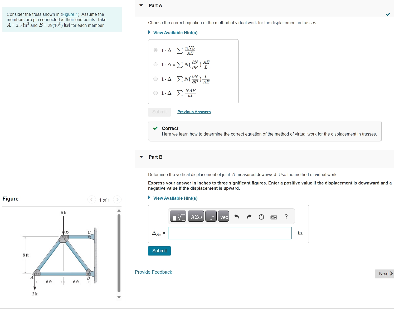 Part A Consider the truss shown in ( Figure 1 ) .