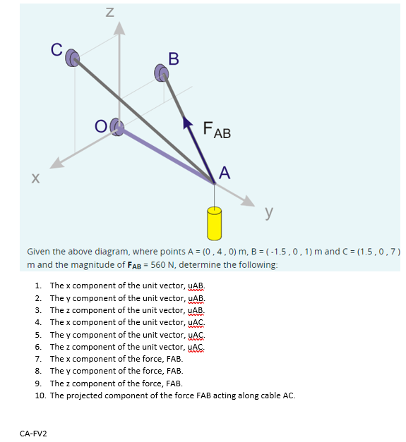 Given the above diagram, where points A = ( 0 , 4