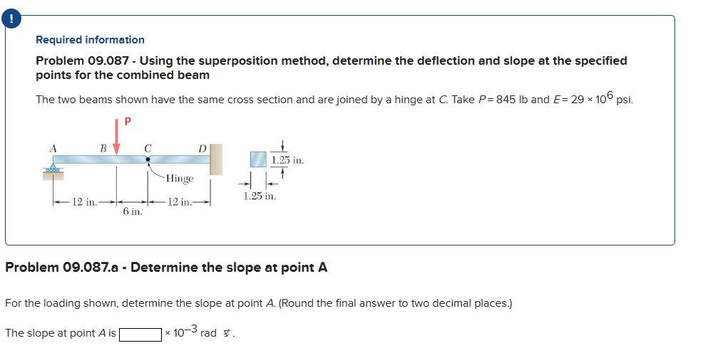 Required information Problem 0 9 . 0 8 7 - Using