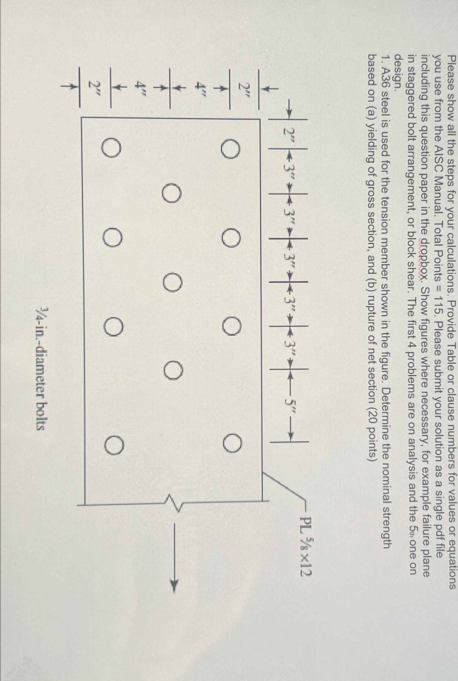 Please show all the steps for your calculations.