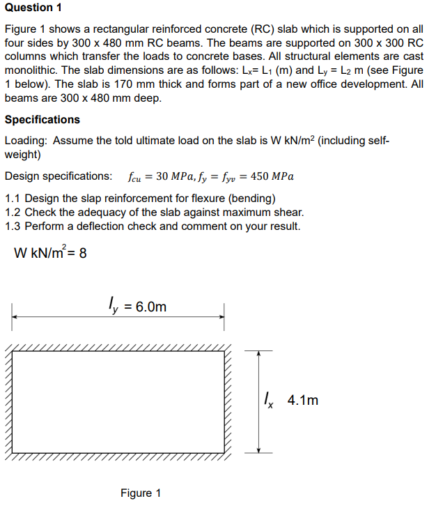 Question 1 Figure 1 shows a rectangular