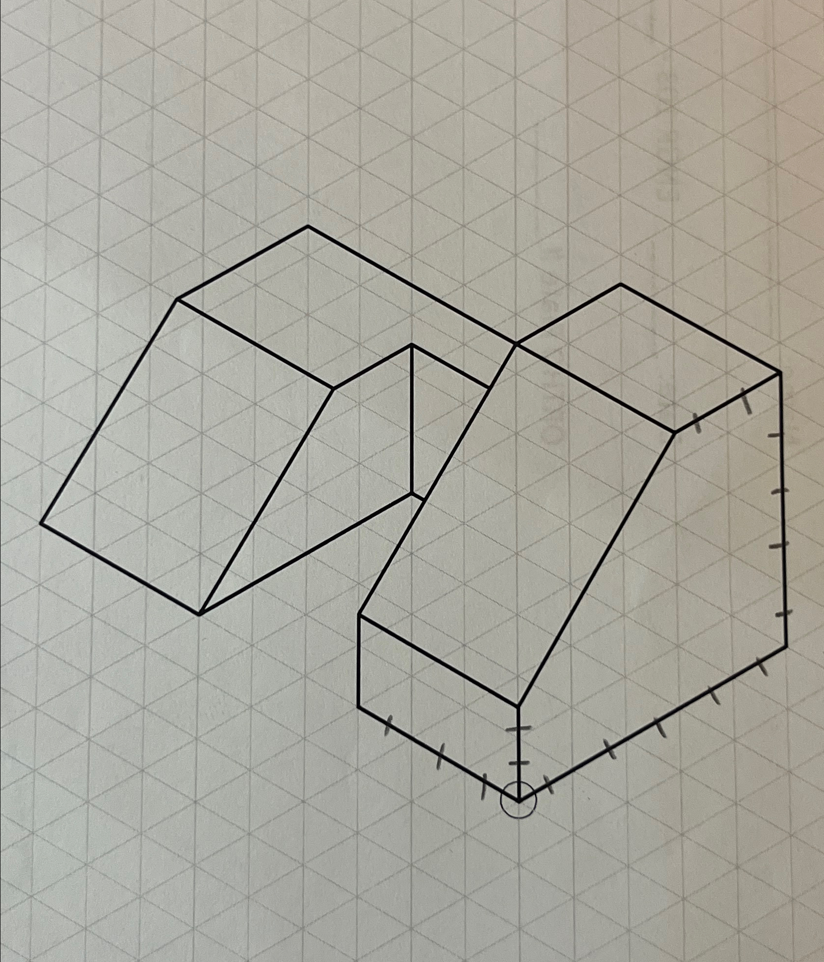 Draw orthographic drawing of given image on graph