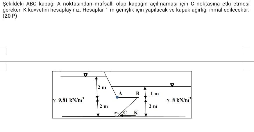 ekildeki ABC kapa A noktas ndan mafsal olup kapa