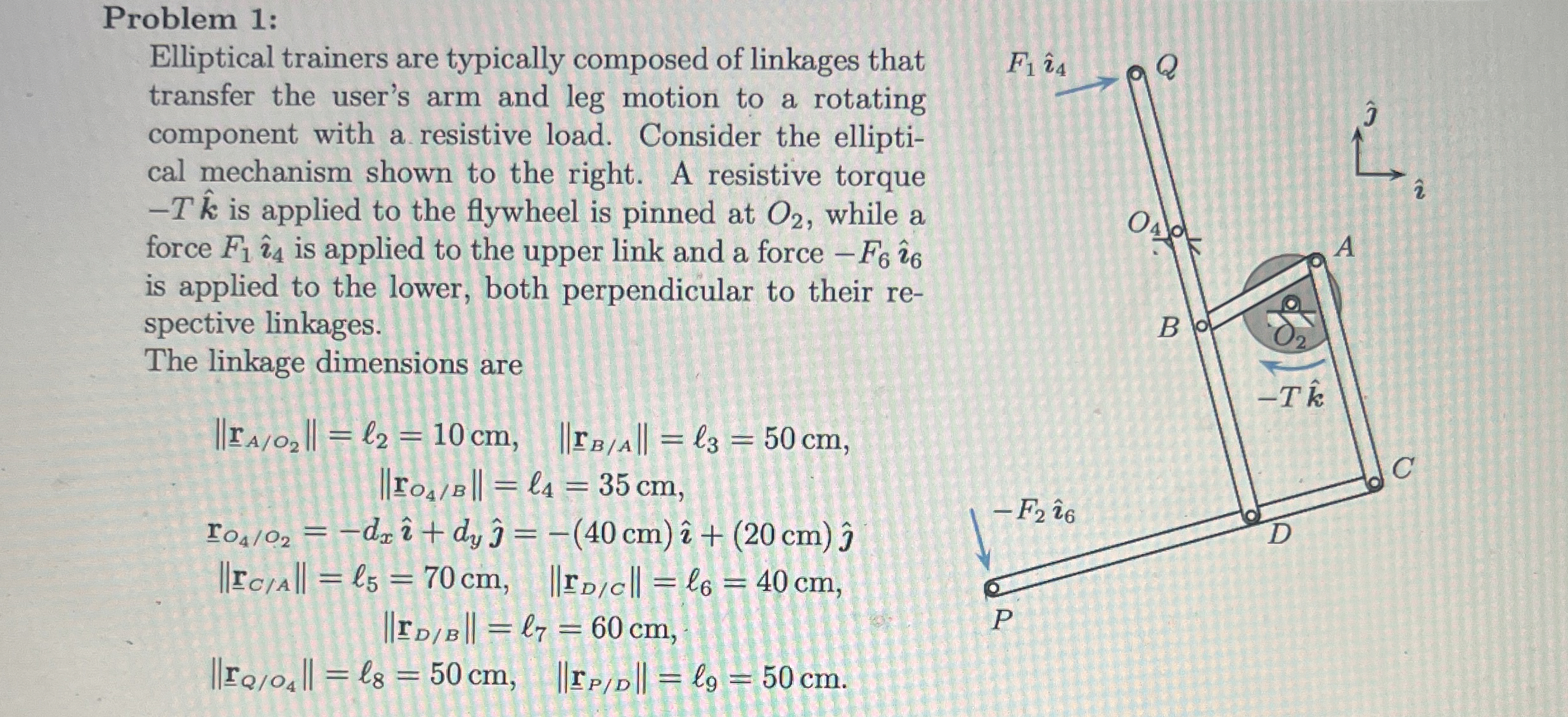 Problem 1 : PLEASE SOLVE. If the link rD / B can