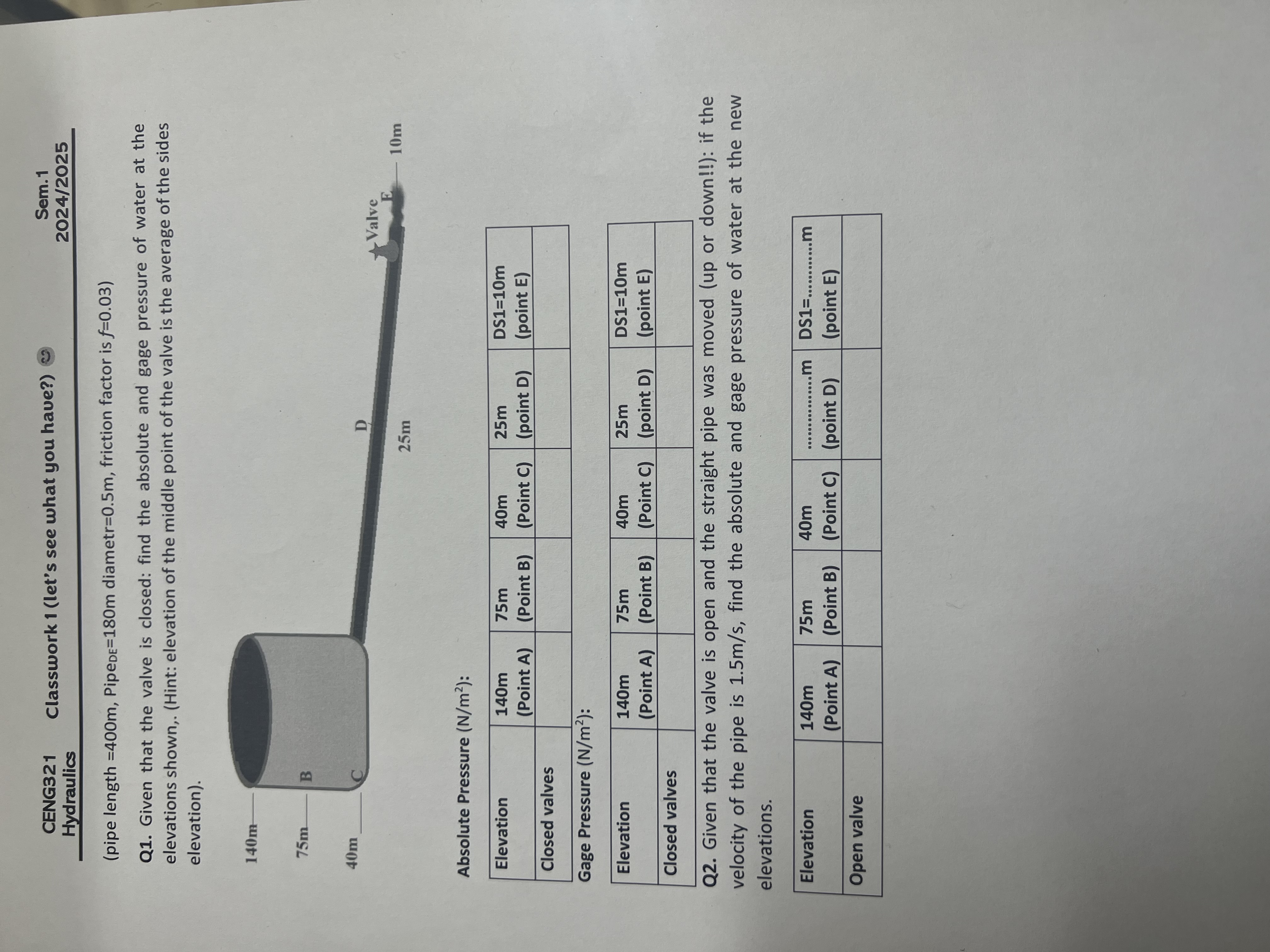 ( pipe length = 4 0 0 m , Pipe ? D E = 1 8 0 m