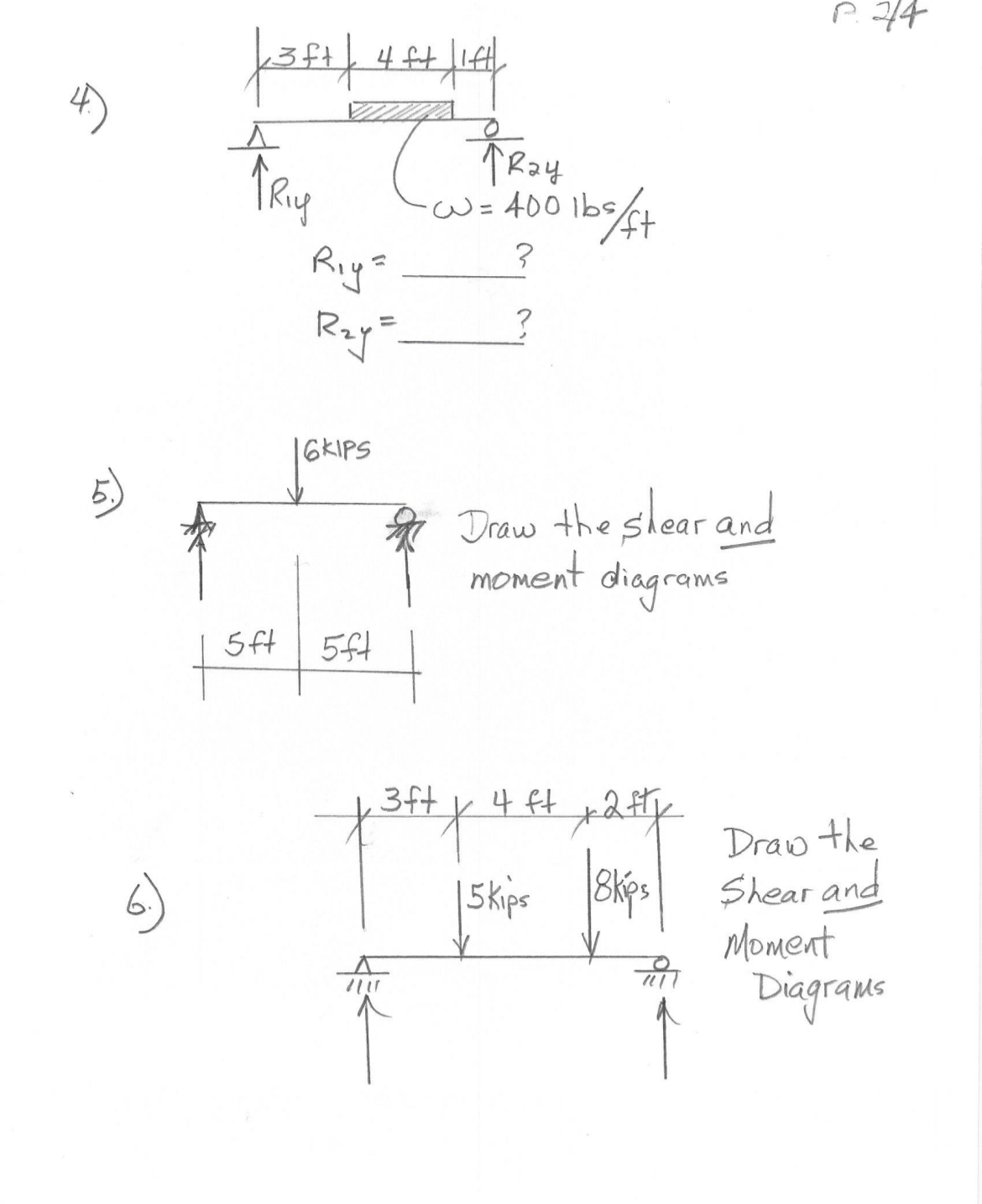 4 . ) R 1 y = ? ? * + R 2 y = 5 . ) Draw the
