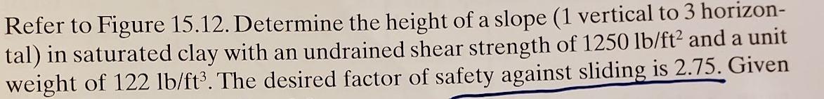 Refer to Figure 1 5 . 1 2 . Determine the height