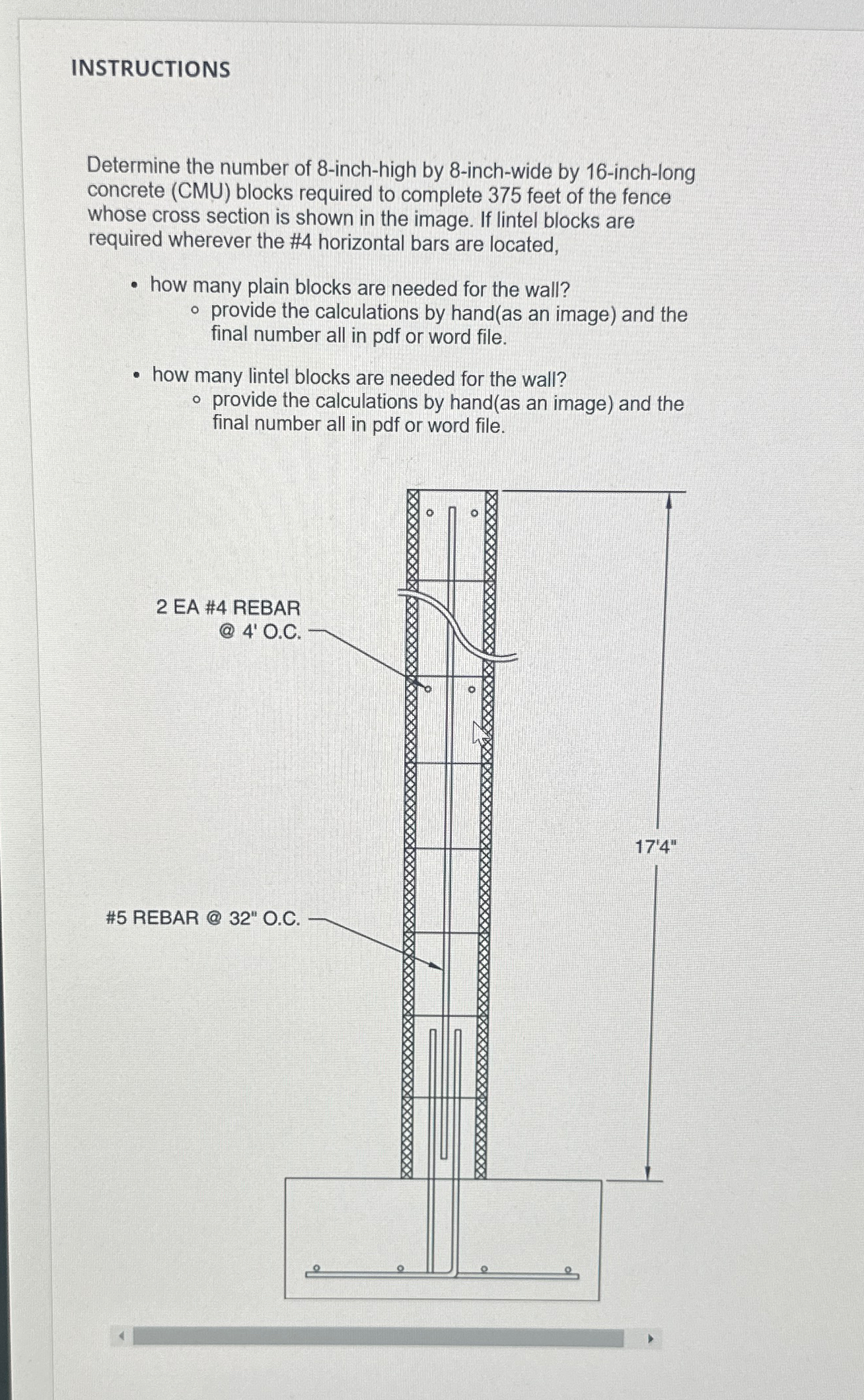 INSTRUCTIONS Determine the number of 8 - inch -