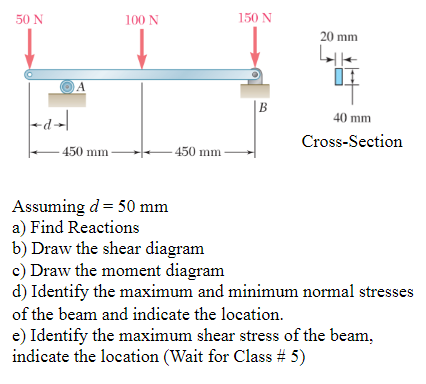 PLEASE SHOW WORK ON PAPER Assuming d = 5 0 m m a