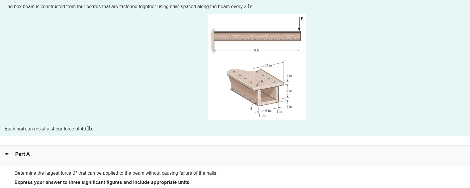 Part A Determine the largest force P that can be