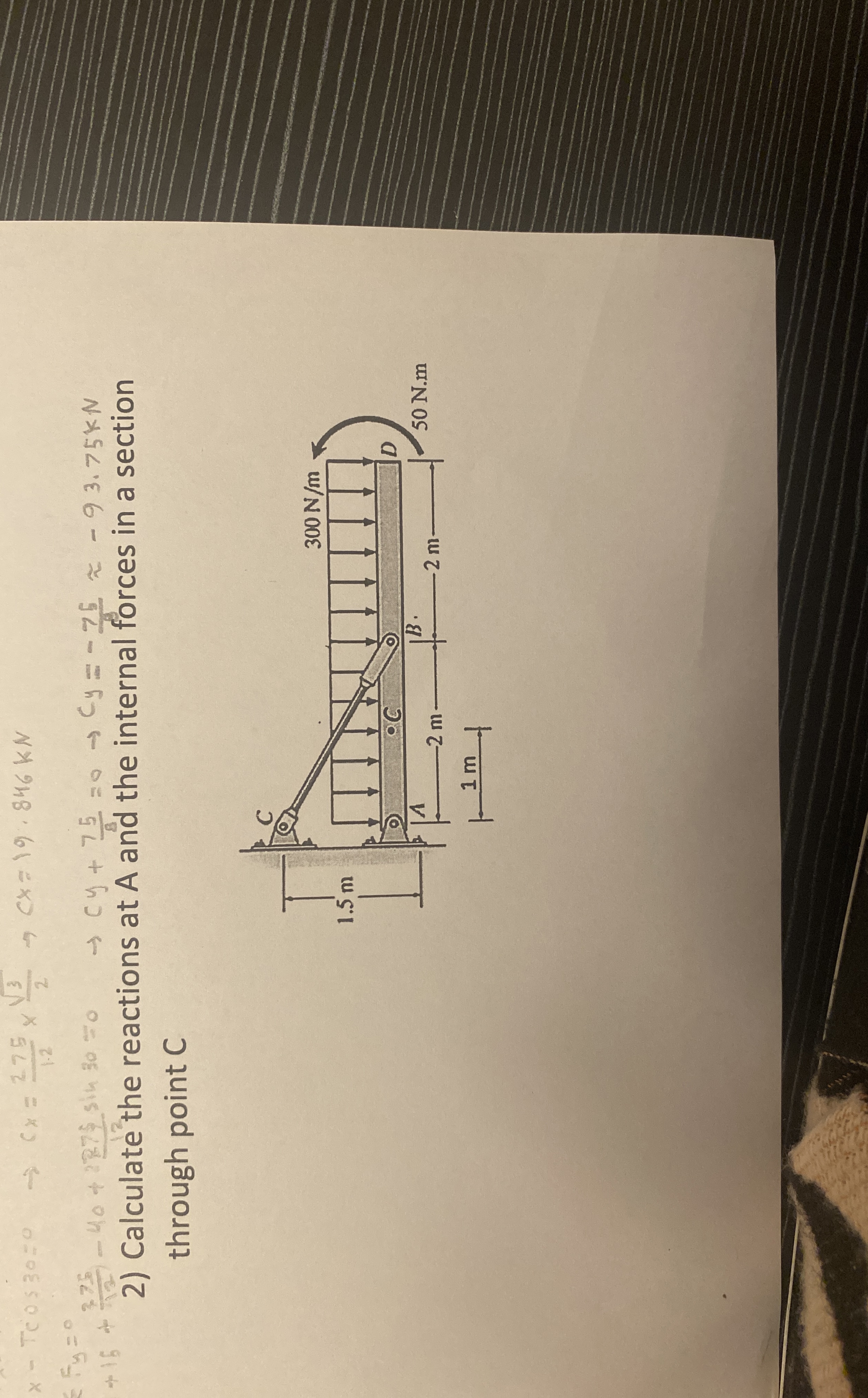 x - Tcos 3 0 = 0 , c x = 2 7 5 1 . 2 3 2 2 c x =