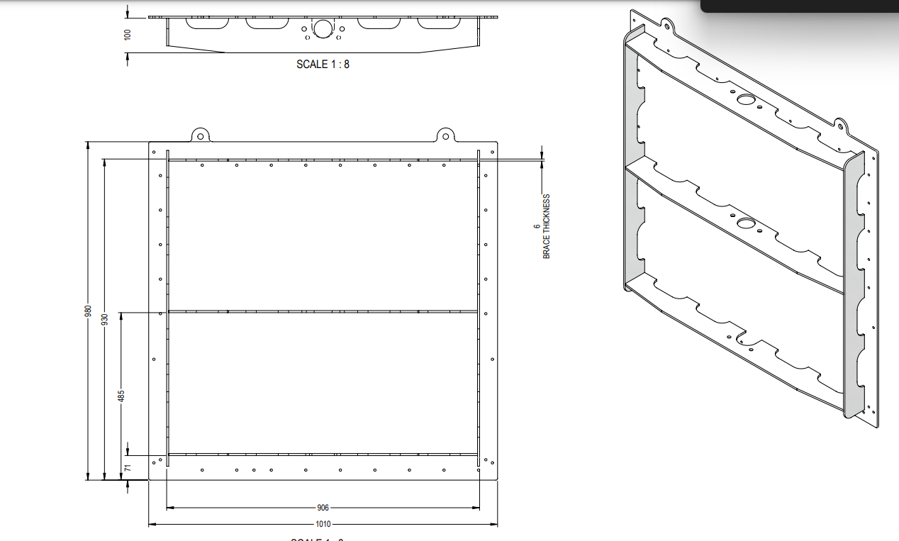 The attached picture only shows the braces. This