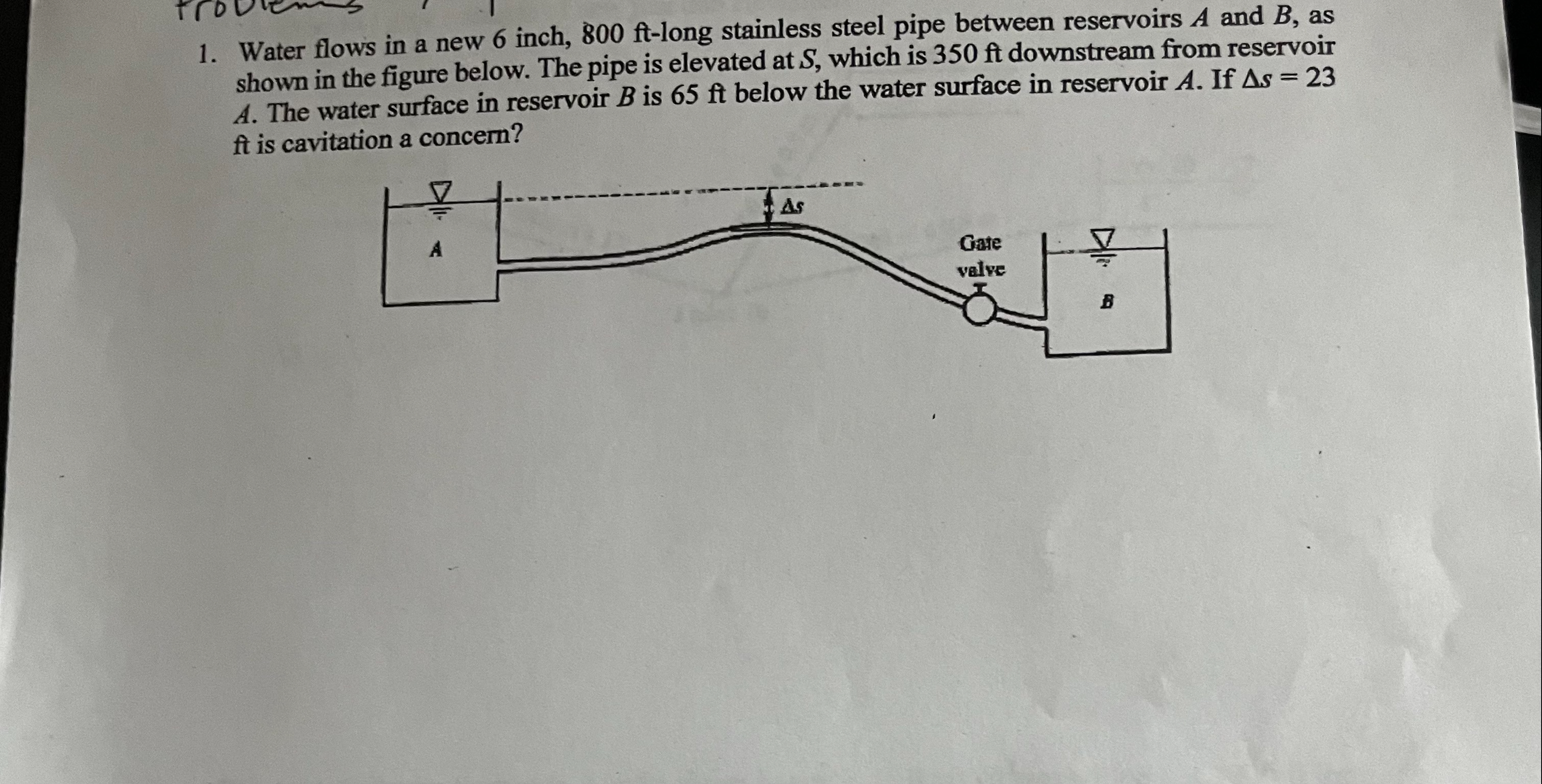 Water flows in a new 6 inch, 8 0 0 f t - long
