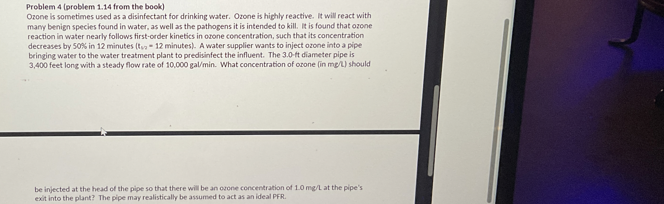 be injected at the head of the pipe so that there