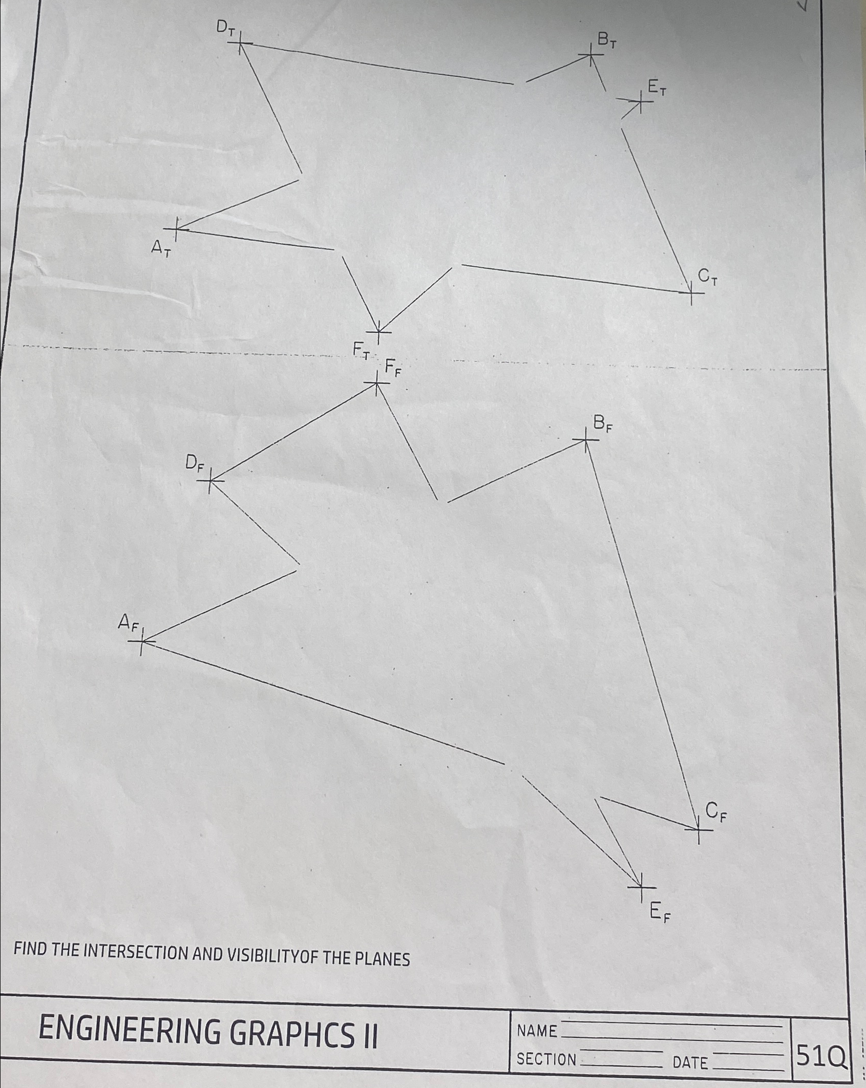 FIND THE INTERSECTION AND VISIBILITYOF THE PLANES
