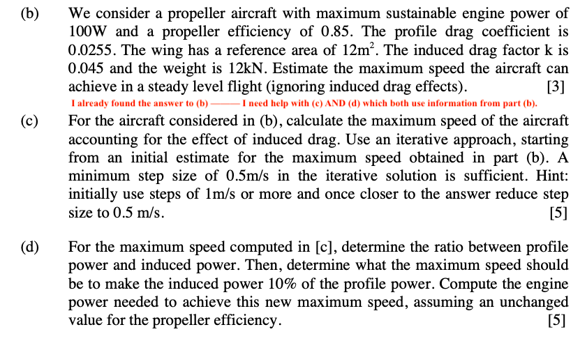 SOLVE FOR PART ( c ) AND ( d ) ONLY. Show