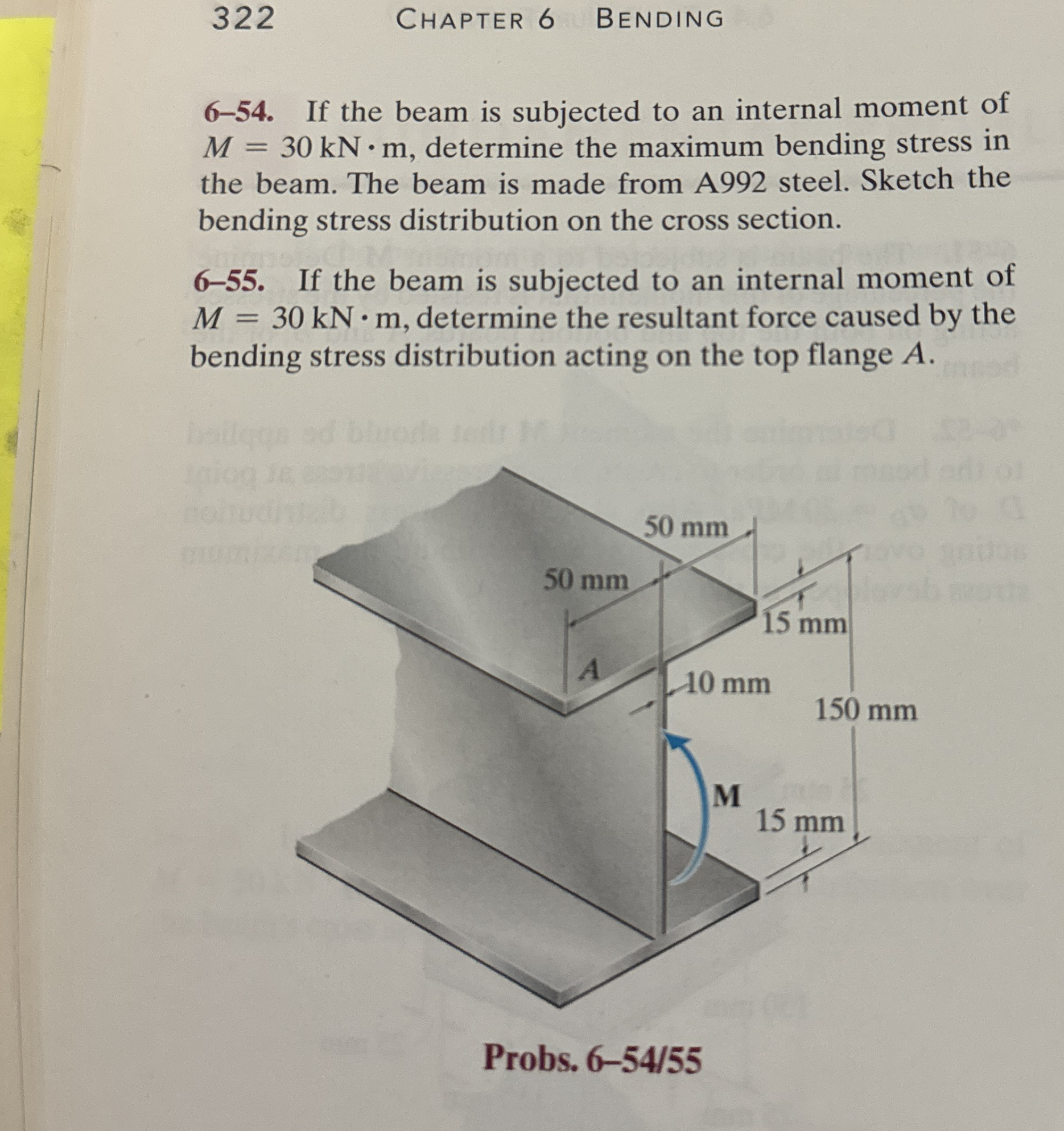 6 - 5 3 . An A - 3 6 steel strip has an allowable