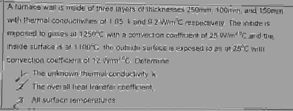 Please help with this problem from Heat and Mass
