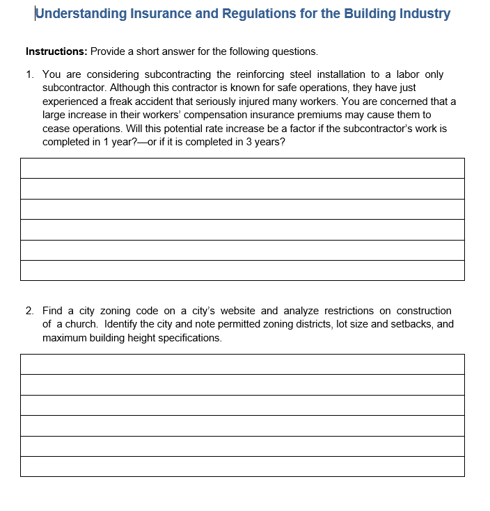 | Understanding Insurance and Regulations for the