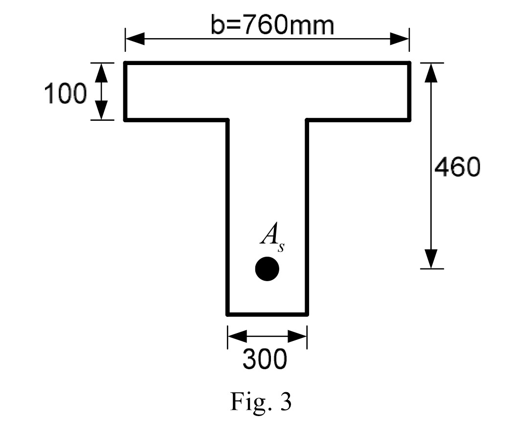 4 . When tensile reinforcement is placed in the T