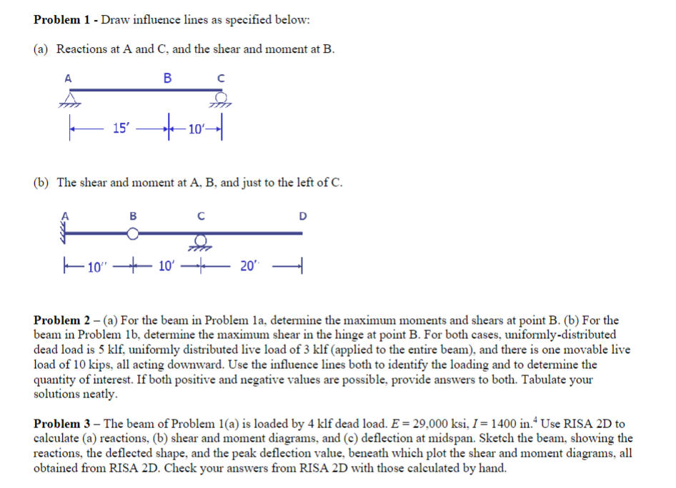 Problem 3 Please! . . . Problem 3 - The beam of